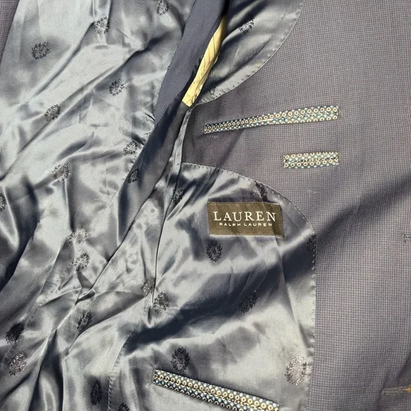 Lauren Ralph Lauren Black Label Wool Blend Navy Blazer 40R - Picture 7 of 9